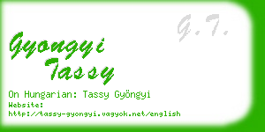 gyongyi tassy business card